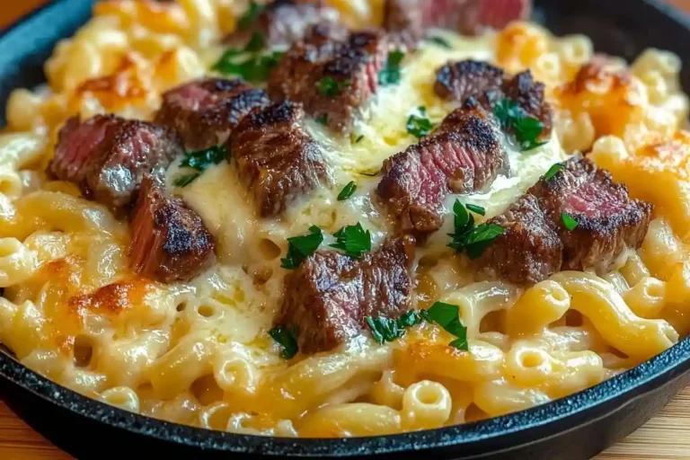 Garlic Butter Steak Mac