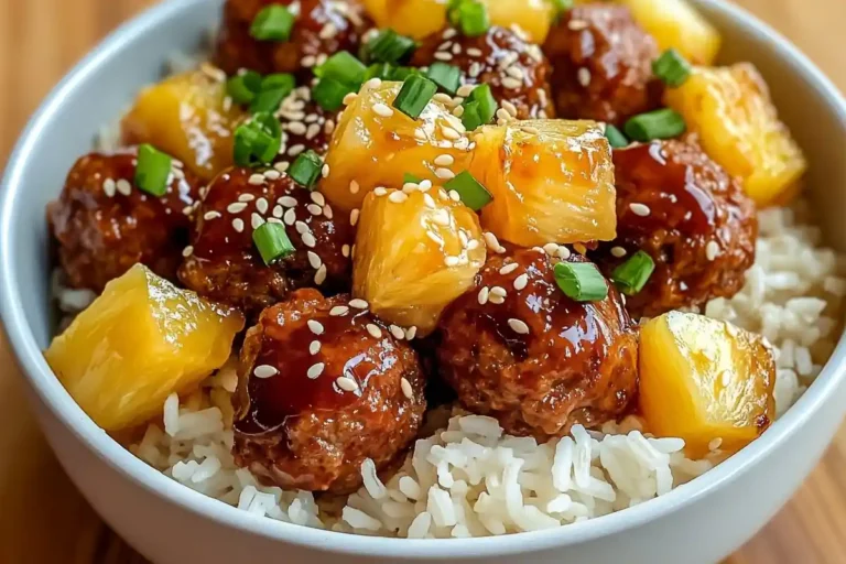 Hawaiian Meatball Bowls