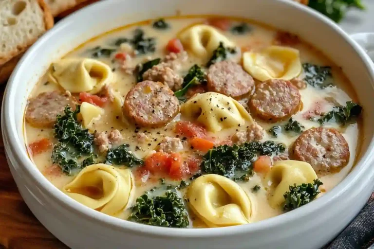 Sausage Kale Tortellini Soup