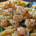 Alfredo Pasta — Lobster & Spinach