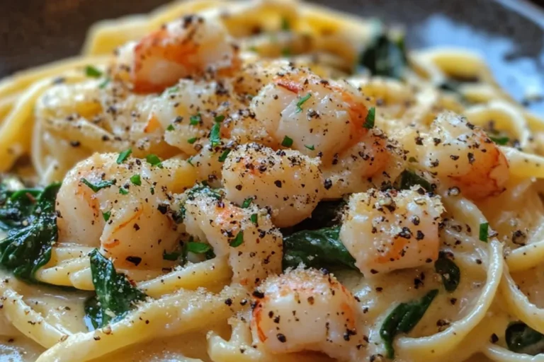 Alfredo Pasta — Lobster & Spinach