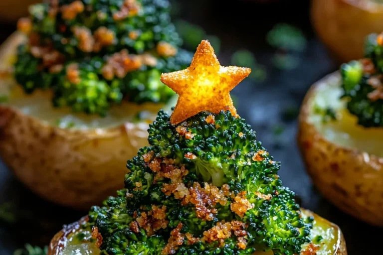BROCCOLI CHRISTMAS TREE STUFFED POTATOES