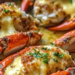 Baked Stuffed Crab Claws with Garlic Butter & Cheese