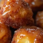 Butterscotch Golden Cinnamon Glazed Apple Fritter Bites