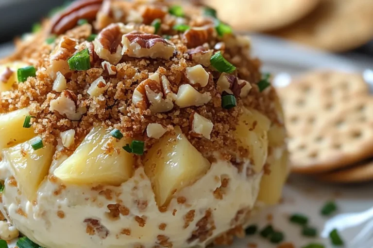 Butterscotch Pineapple Pecan Cheese Ball