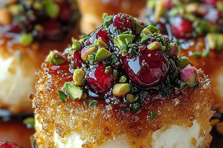 Butterscotch Pistachio-Crusted Brie Bites