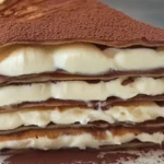 CHOCOLATE CREPE CAKE WITH LEMON VANILLA CREAM
