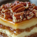 Caramel Pecan Custard Slice