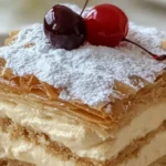 Cerise Butterscotch Cream Puff Cake