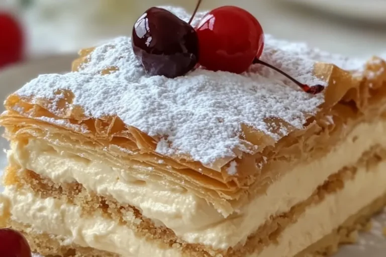 Cerise Butterscotch Cream Puff Cake