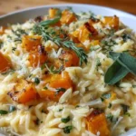 Cheesy Butternut Squash Orzo