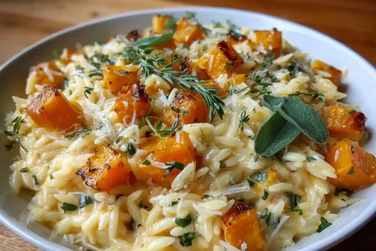 Cheesy Butternut Squash Orzo