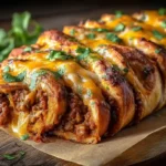 Cheesy Taco Braid