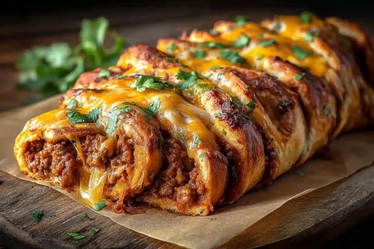 Cheesy Taco Braid