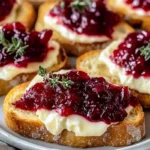 Cranberry Brie Crostini