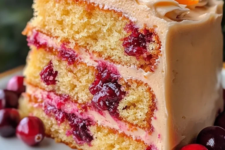Cranberry Orange Layer Cake with Citrus Buttercream