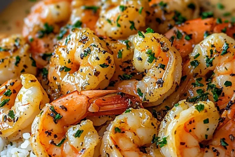 Creamy Garlic Butter Shrimp with Rice