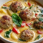 Creamy Italian Meatball Soup