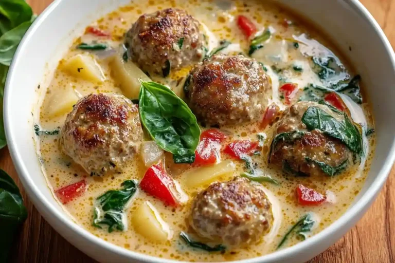 Creamy Italian Meatball Soup