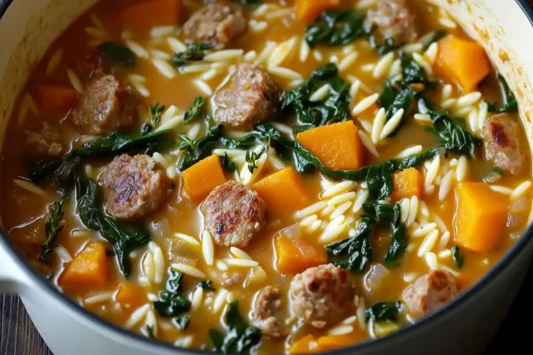 Creamy Sausage Orzo Soup