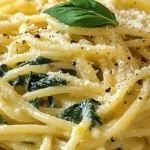 Creamy Spinach Parmesan Spaghetti