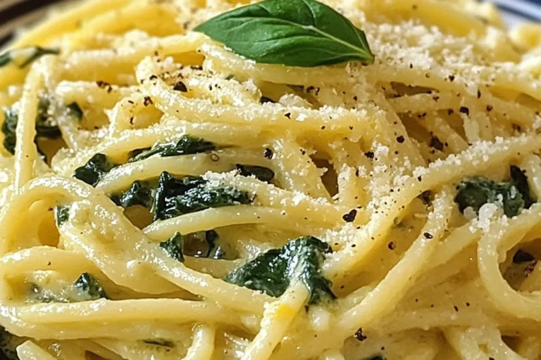 Creamy Spinach Parmesan Spaghetti