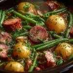 Crockpot Kielbasa Green Beans