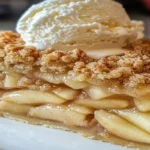 Dutch Apple Pie with Crumb Topping & Vanilla Ice Cream