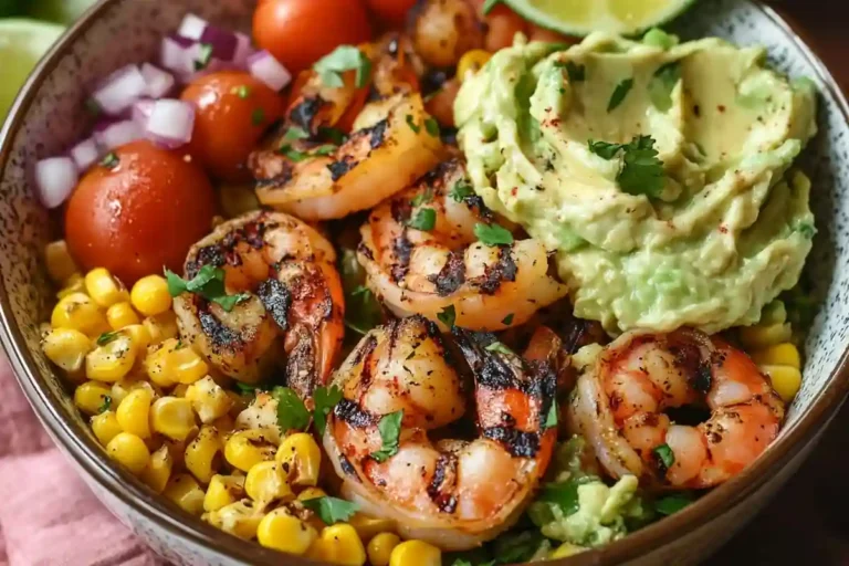 Grilled Shrimp Avocado Bowl