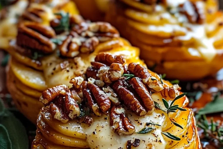 HASSELBACK BAKED APPLES WITH PECANS