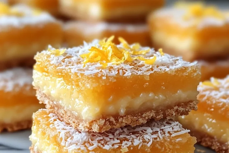 LEMON COCONUT SNOW BARS
