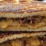 MELTED BEEF PATTY SANDWICH WITH SWEET ONIONS