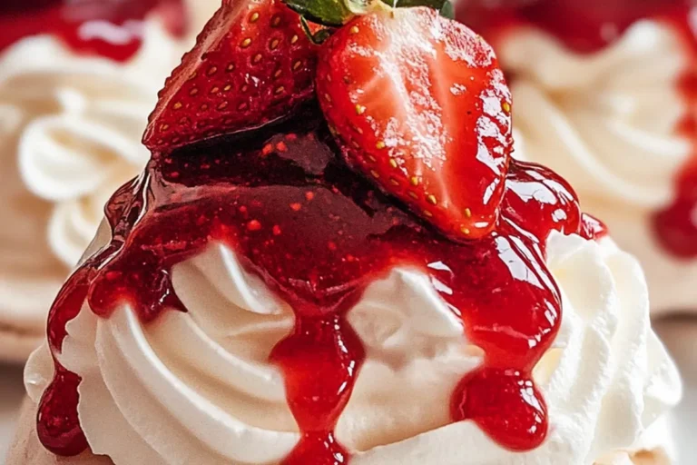 Mini Strawberry Pavlovas