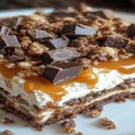 No-Bake Chocolate Caramel Crunch Dessert