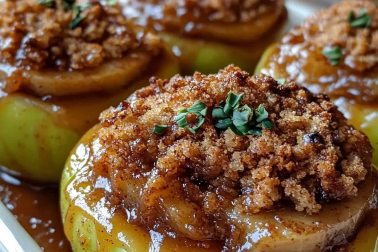 PUMPKIN PIE STUFFED BAKED APPLES
