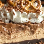 Peanut Butter Caramel Pretzel Cream Pie