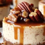 Pecan Pie Cheesecakes with Butterscotch
