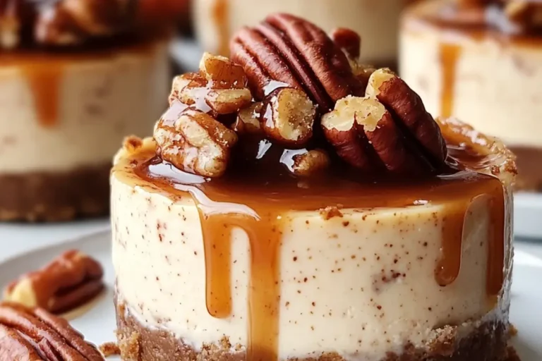 Pecan Pie Cheesecakes with Butterscotch