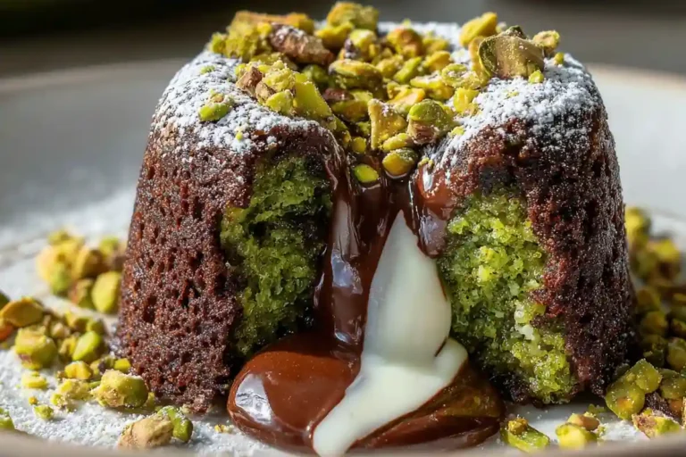 Pistachio Chocolate Lava Cakes