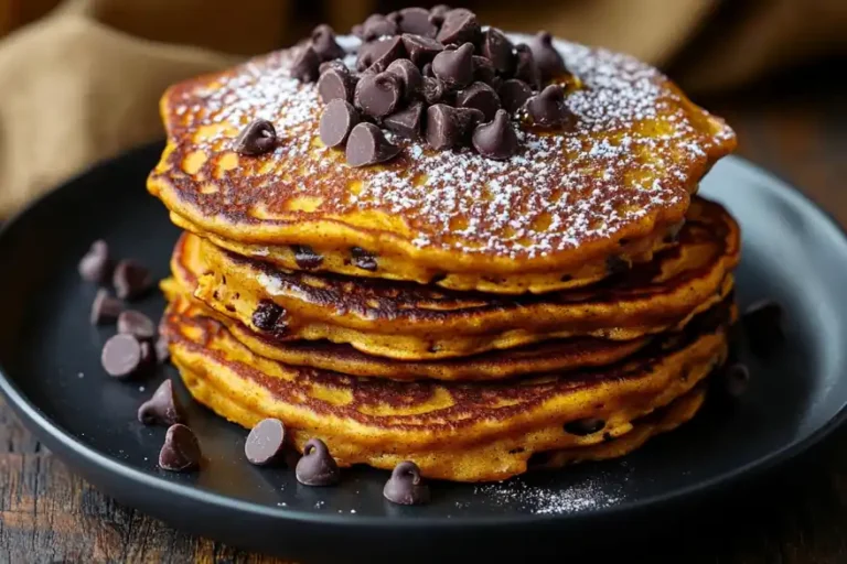Pumpkin Chocolate Chip Pancakes