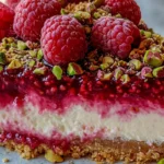 RASPBERRY PISTACHIO CHEESECAKE