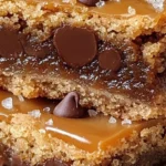 SALTED CARAMEL CHOCOLATE CHIP COOKIE BARS