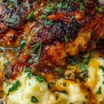 SMOTHERED CHICKEN THIGHS IN GRAVY