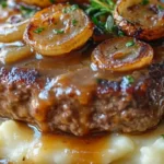 Salisbury Steak with Onion Gravy and Mashed Potatoes