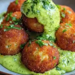 Salmon Balls with Avocado Sauce
