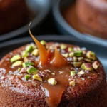 Salted Butterscotch Pistachio Fondant Cakes