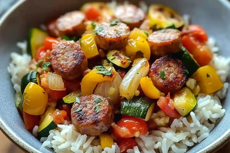 Sausage Veggie Rice Bowl