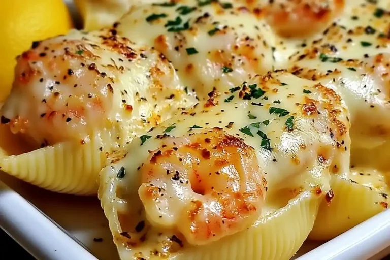 Shrimp Alfredo Stuffed Shells