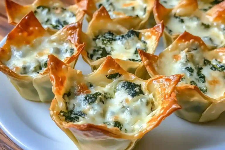 Spinach Artichoke Wonton Cups