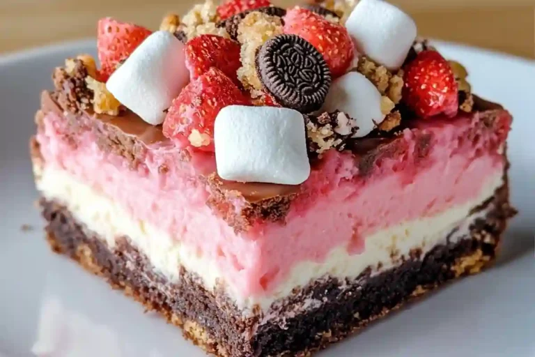 Strawberry Crunch Brownie Bars